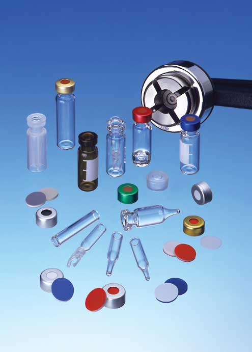 vials, caps, septas, crimp,  screw, snap