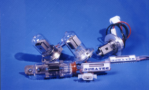 deuterium, D2, duranium. L2D2, tungsten, xenon, longlife, guarantee